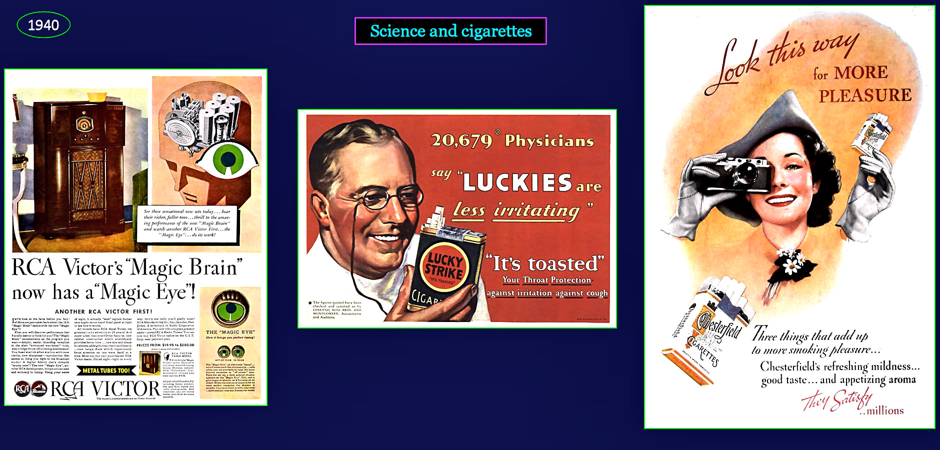 Science and cigarette ads, 1940